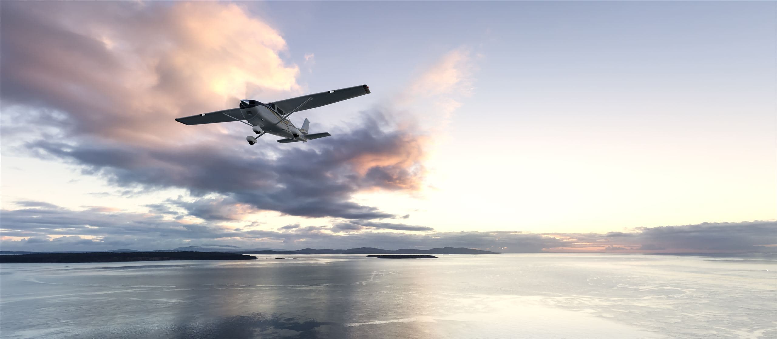 Aircraft under a bright sky
